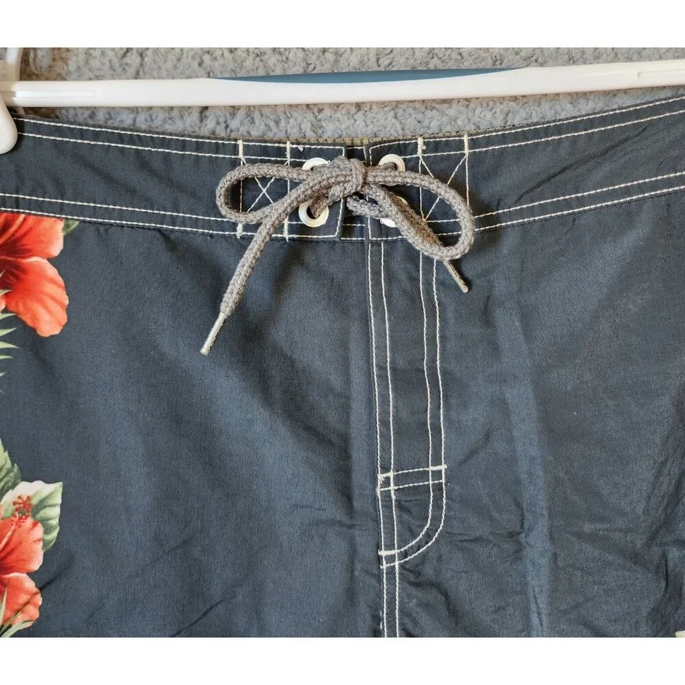 Tommy Bahama Relax Floral Beach Pool Lined Drawstring Cargo Swim Trunks Size L‎